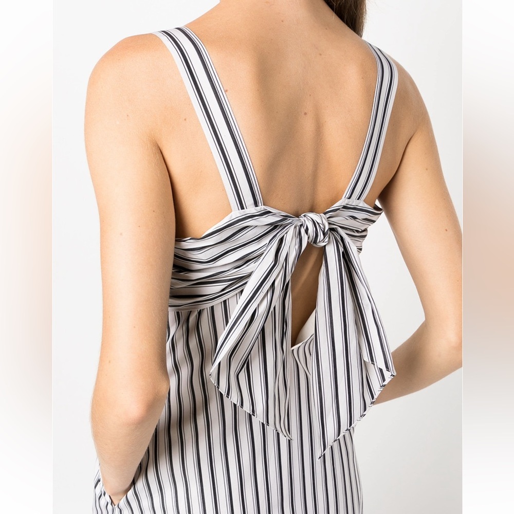 NWT Theory stripe-print-tie-back dress - Picture 5 of 7